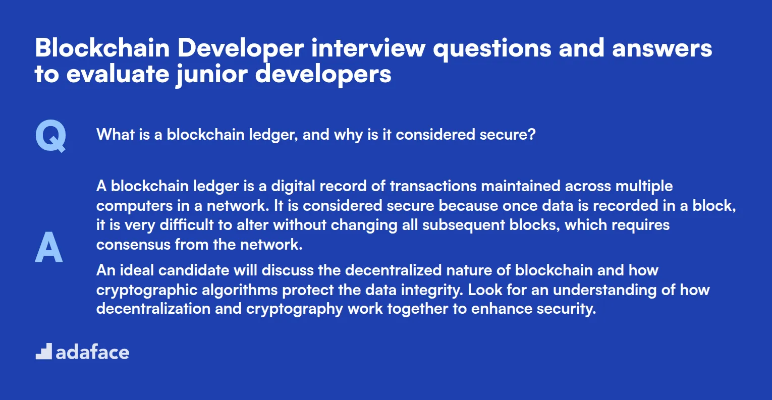 8 preguntas y respuestas para entrevistas a desarrolladores de Blockchain para evaluar a desarrolladores junior