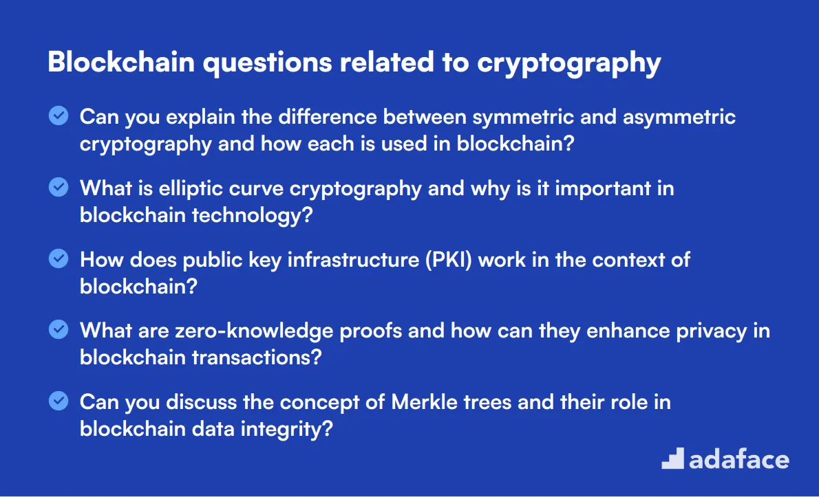 12 Blockchain questions related to cryptography