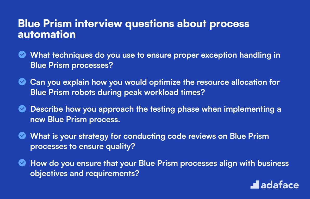 10 Blue Prism interview questions about process automation