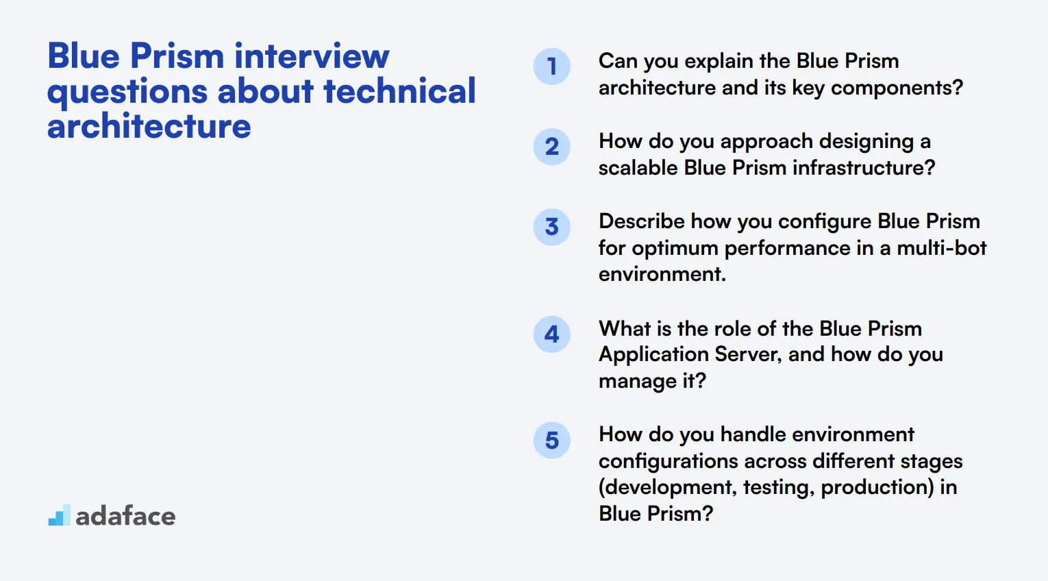 10 Blue Prism interview questions about technical architecture