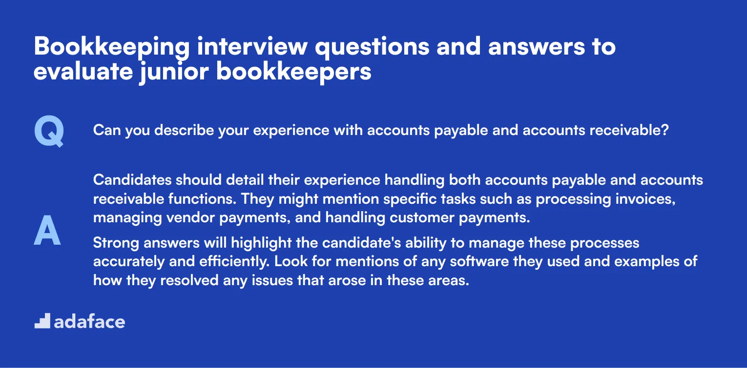 8 Bookkeeping interview questions and answers to evaluate junior bookkeepers