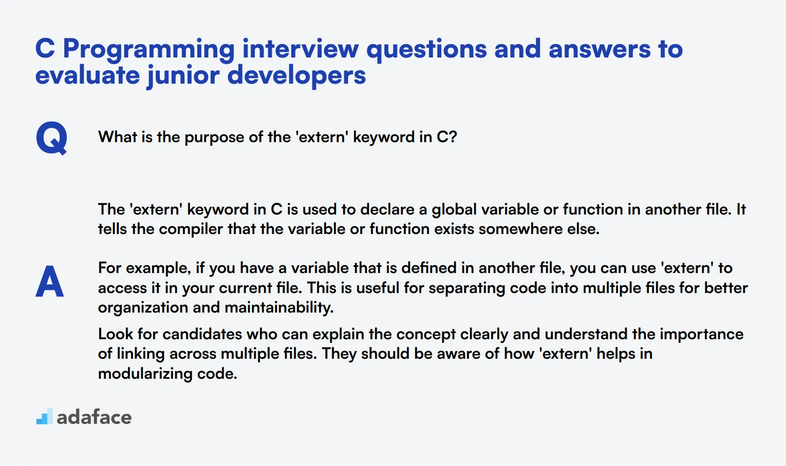 8 C Programming interview questions and answers to evaluate junior developers