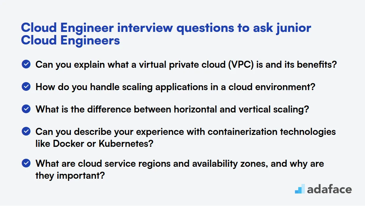 20 Cloud Engineer interview questions to ask junior Cloud Engineers