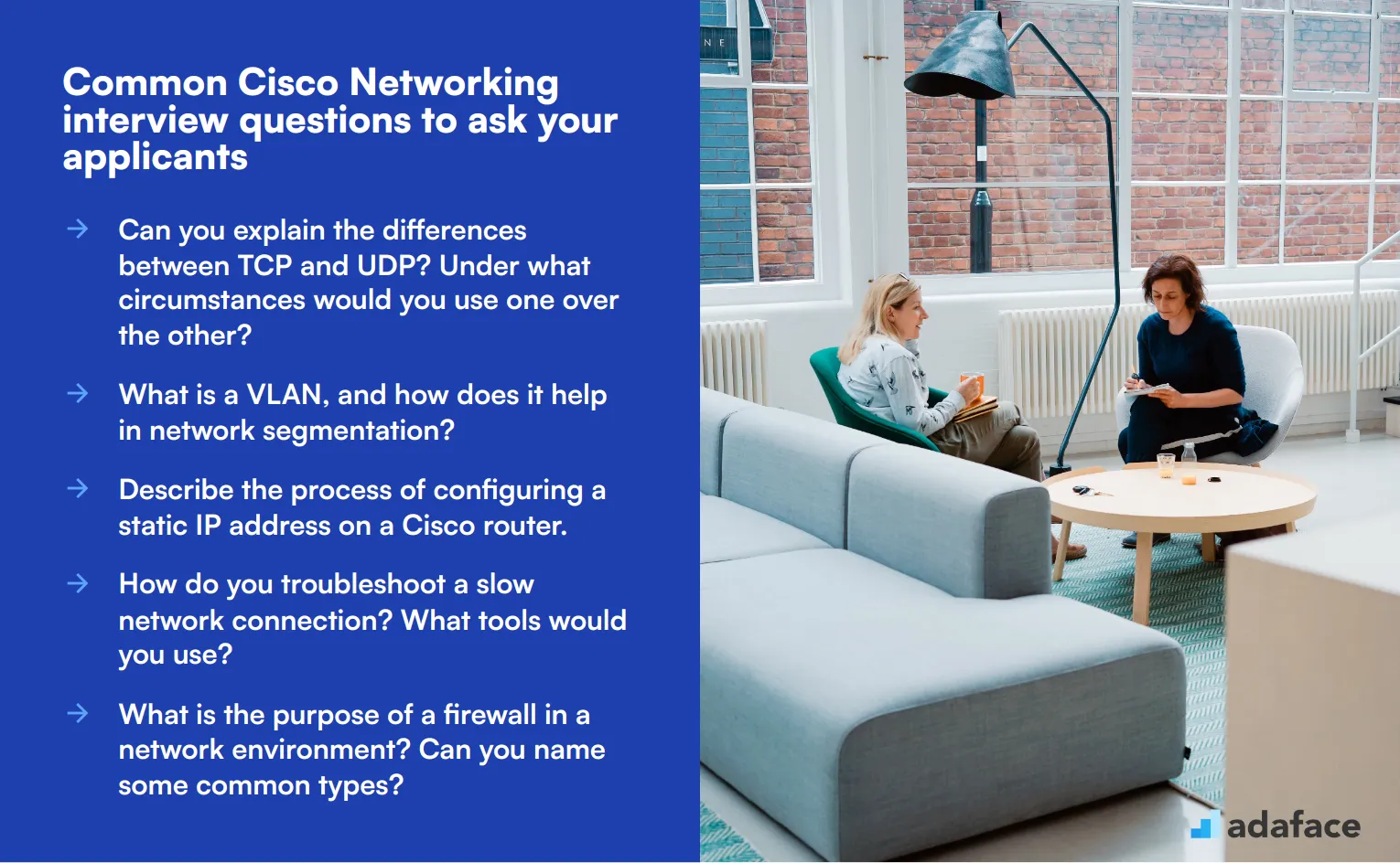 10 common Cisco Networking interview questions to ask your applicants