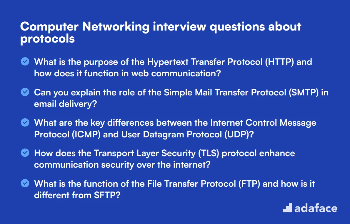 10 Computer Networking interview questions about protocols