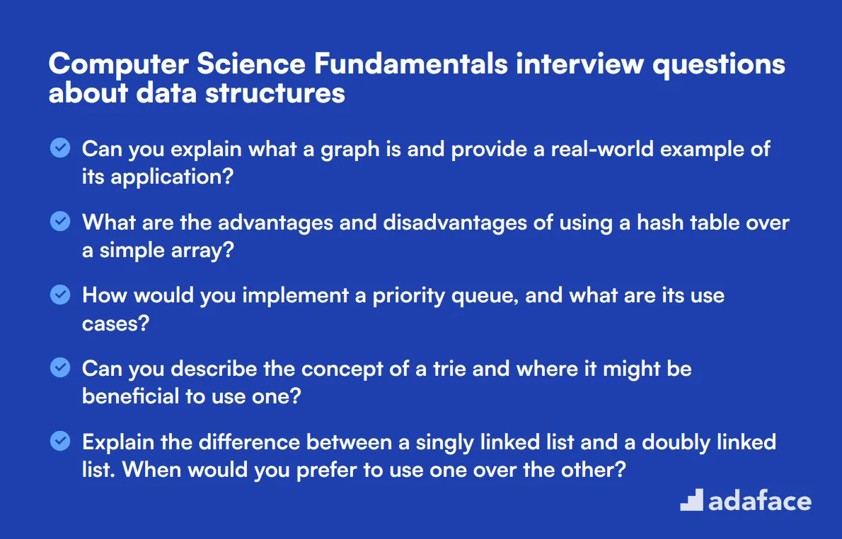 12 Computer Science Fundamentals interview questions about data structures