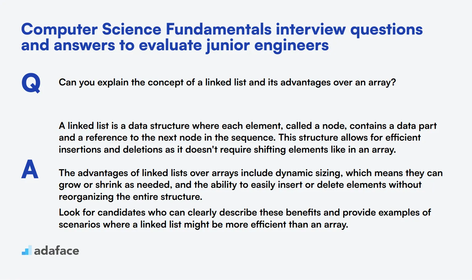 7 Computer Science Fundamentals interview questions and answers to evaluate junior engineers