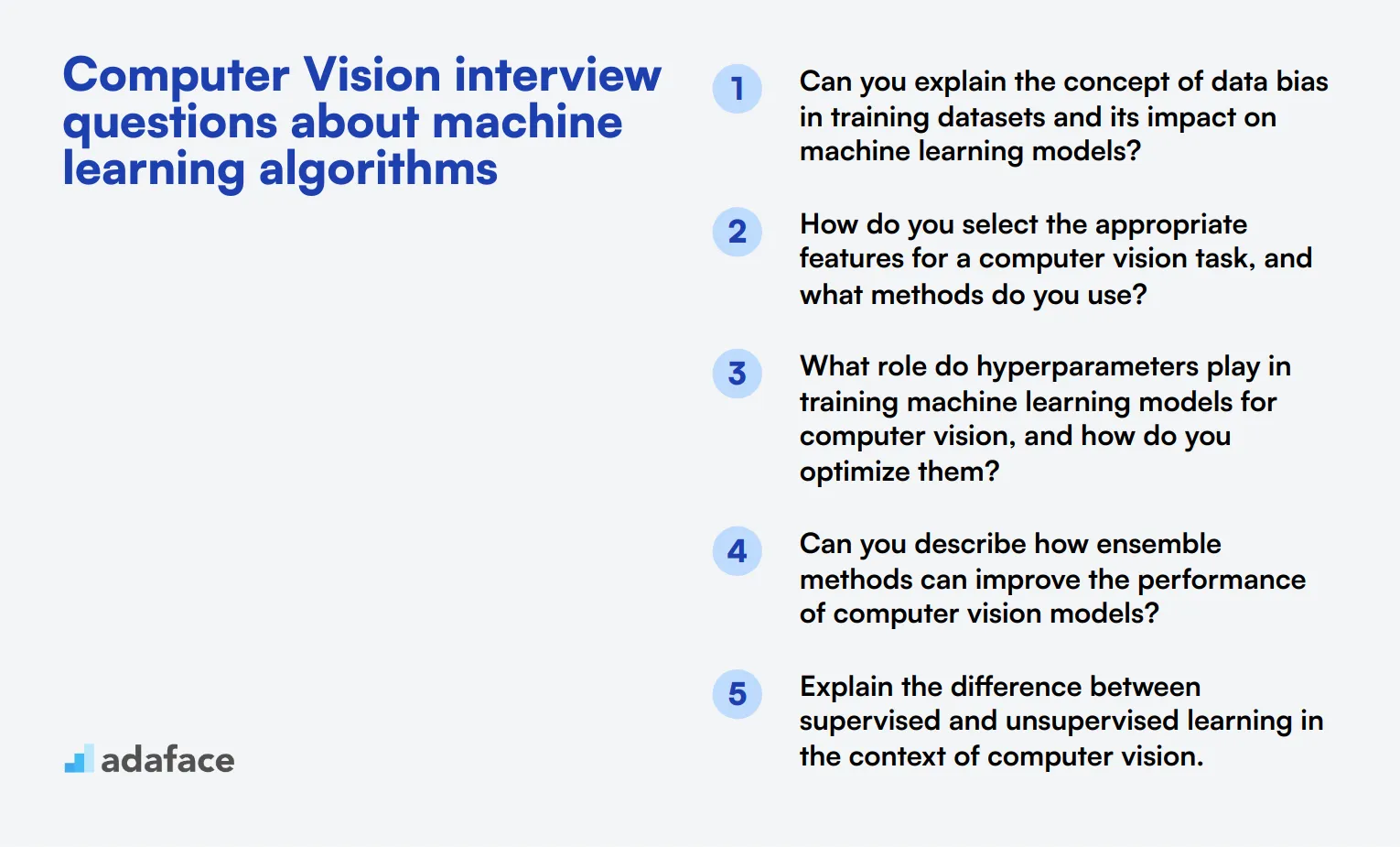 10 Computer Vision interview questions about machine learning algorithms