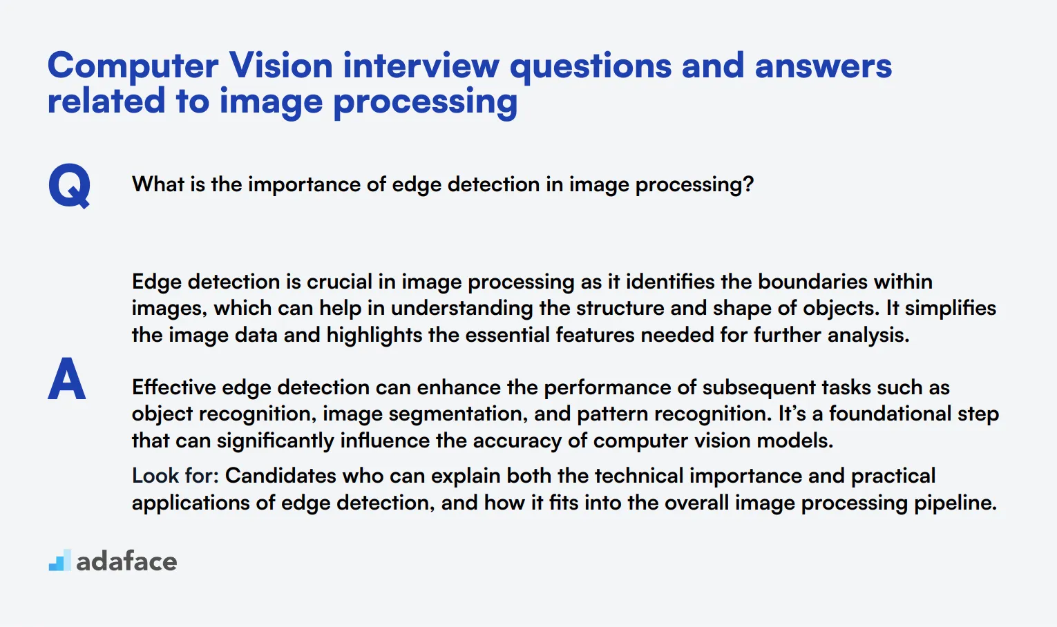 7 Computer Vision interview questions and answers related to image processing