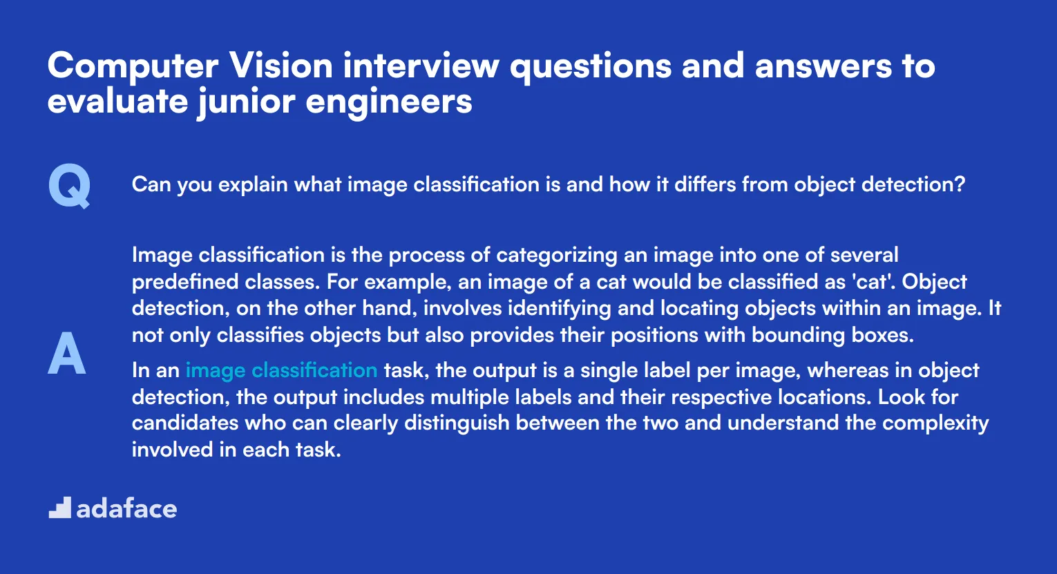 8 Computer Vision interview questions and answers to evaluate junior engineers