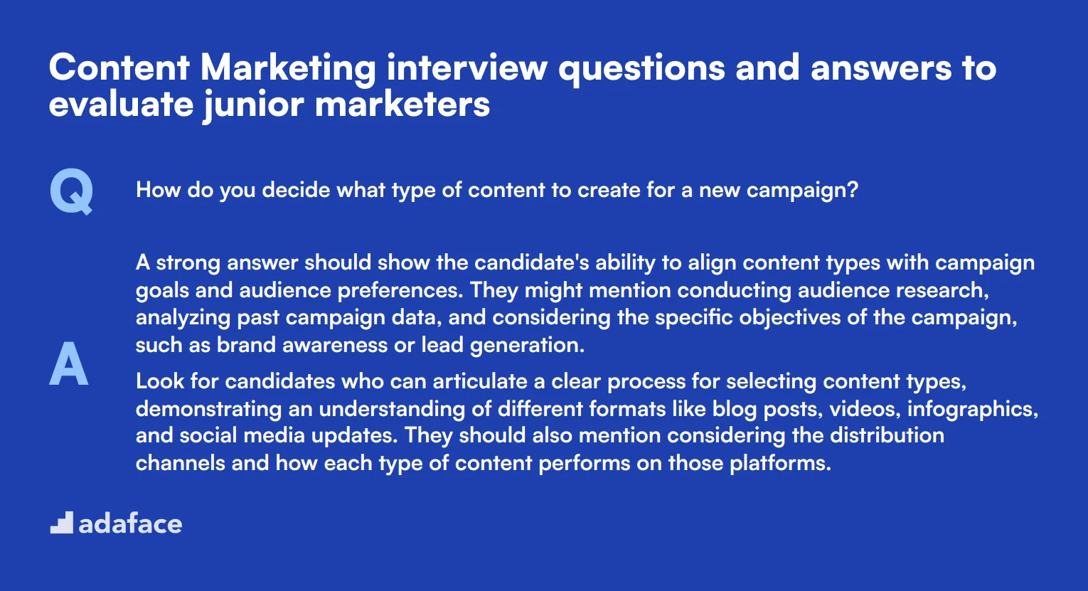 8 Content Marketing interview questions and answers to evaluate junior marketers