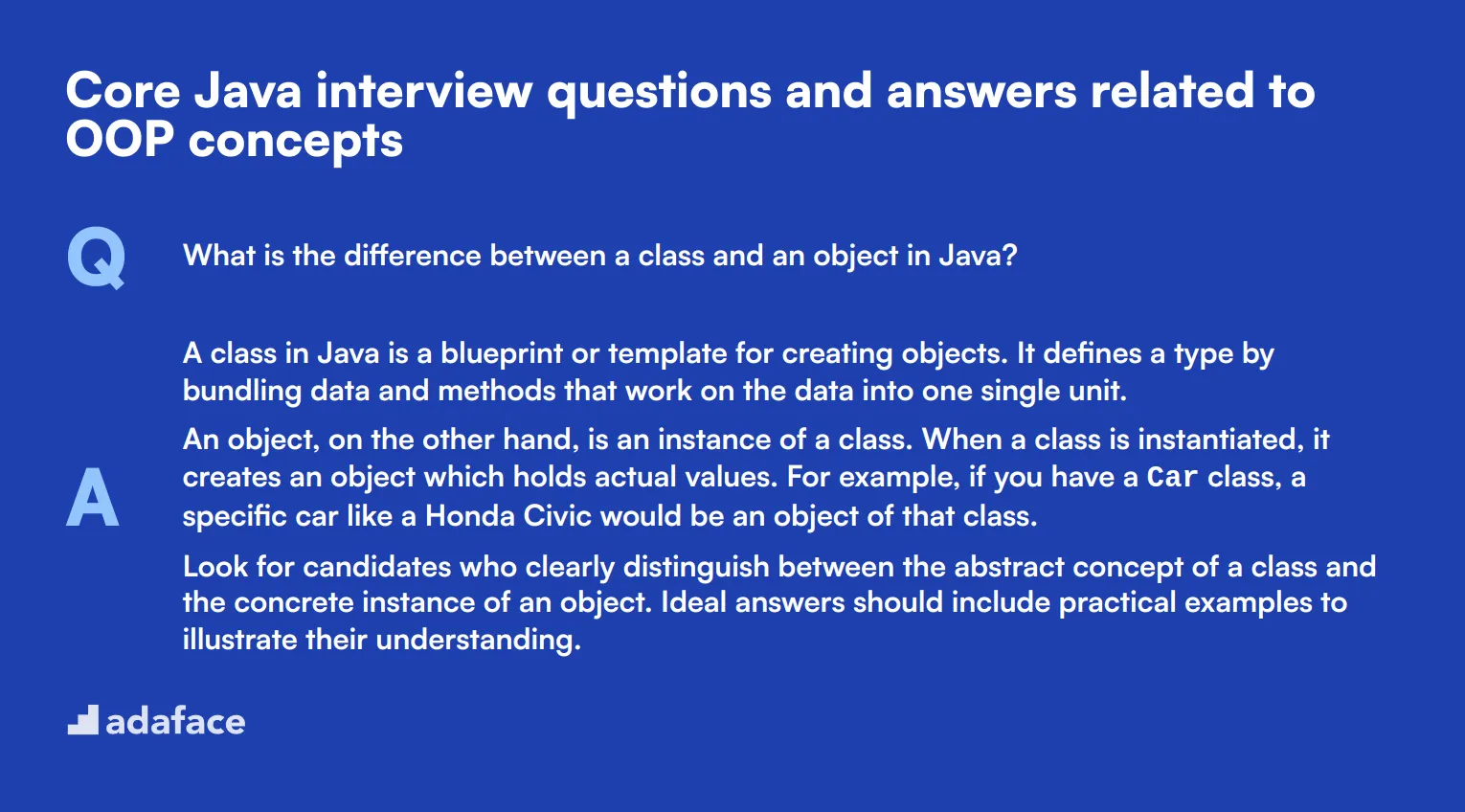 7 Core Java interview questions and answers related to OOP concepts