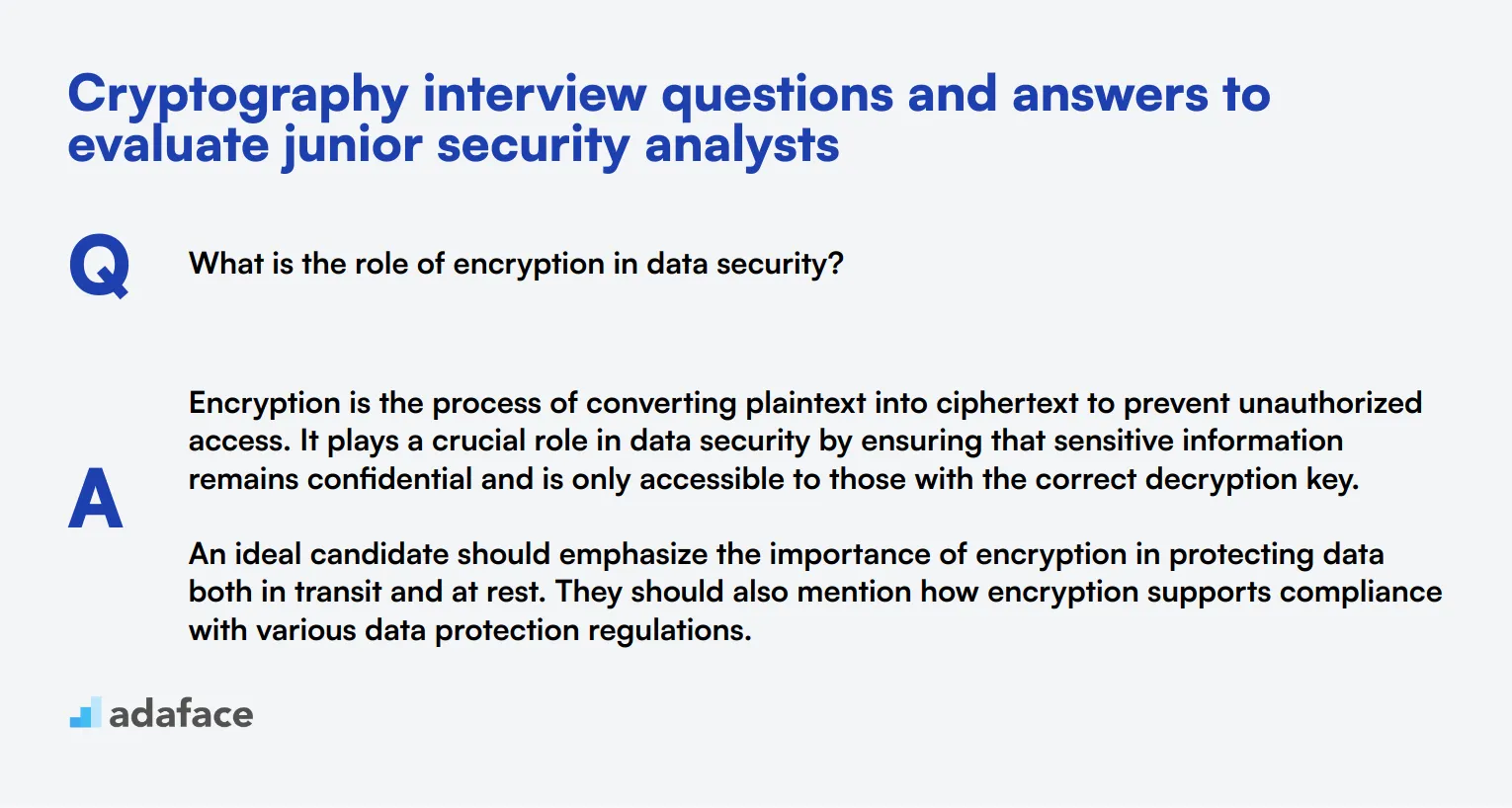 8 Cryptography interview questions and answers to evaluate junior security analysts