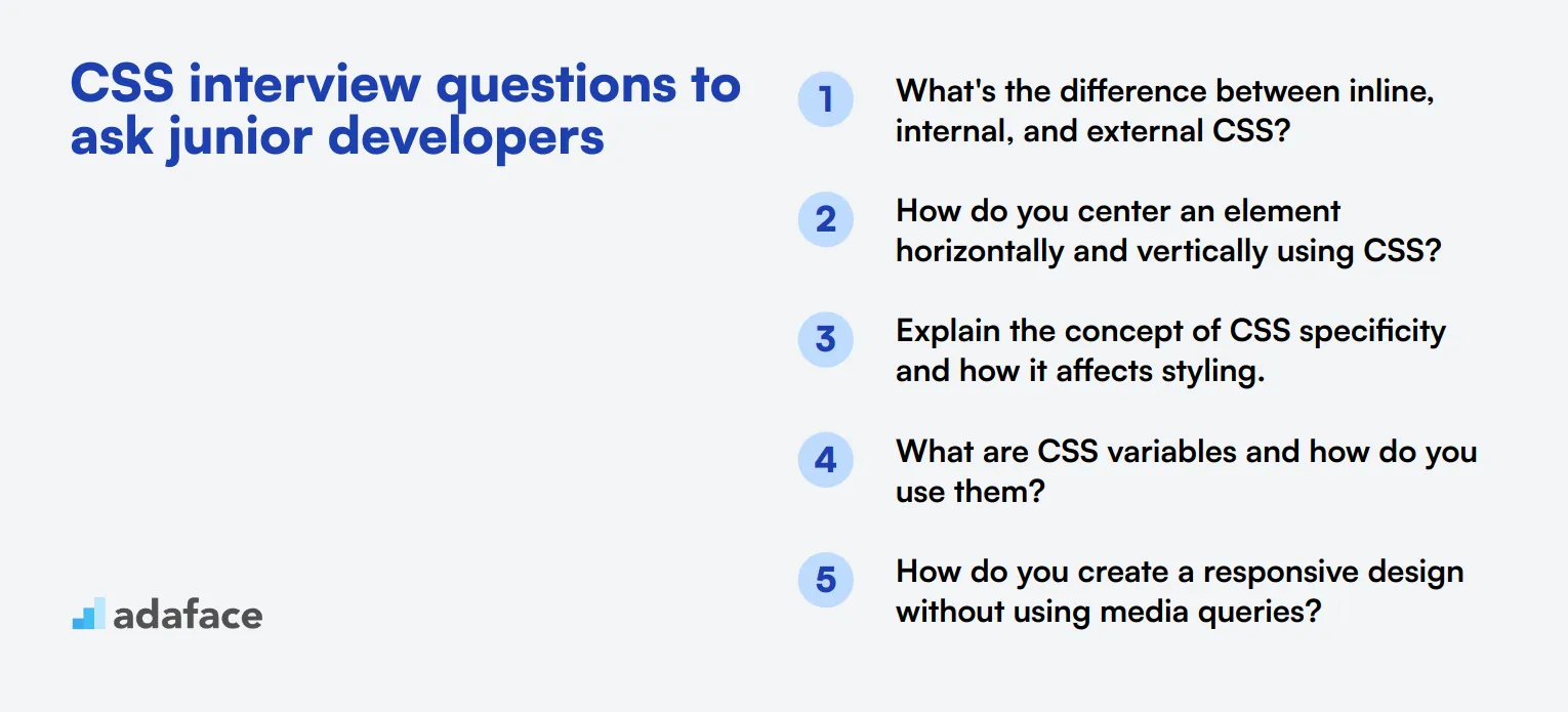 20 CSS interview questions to ask junior developers