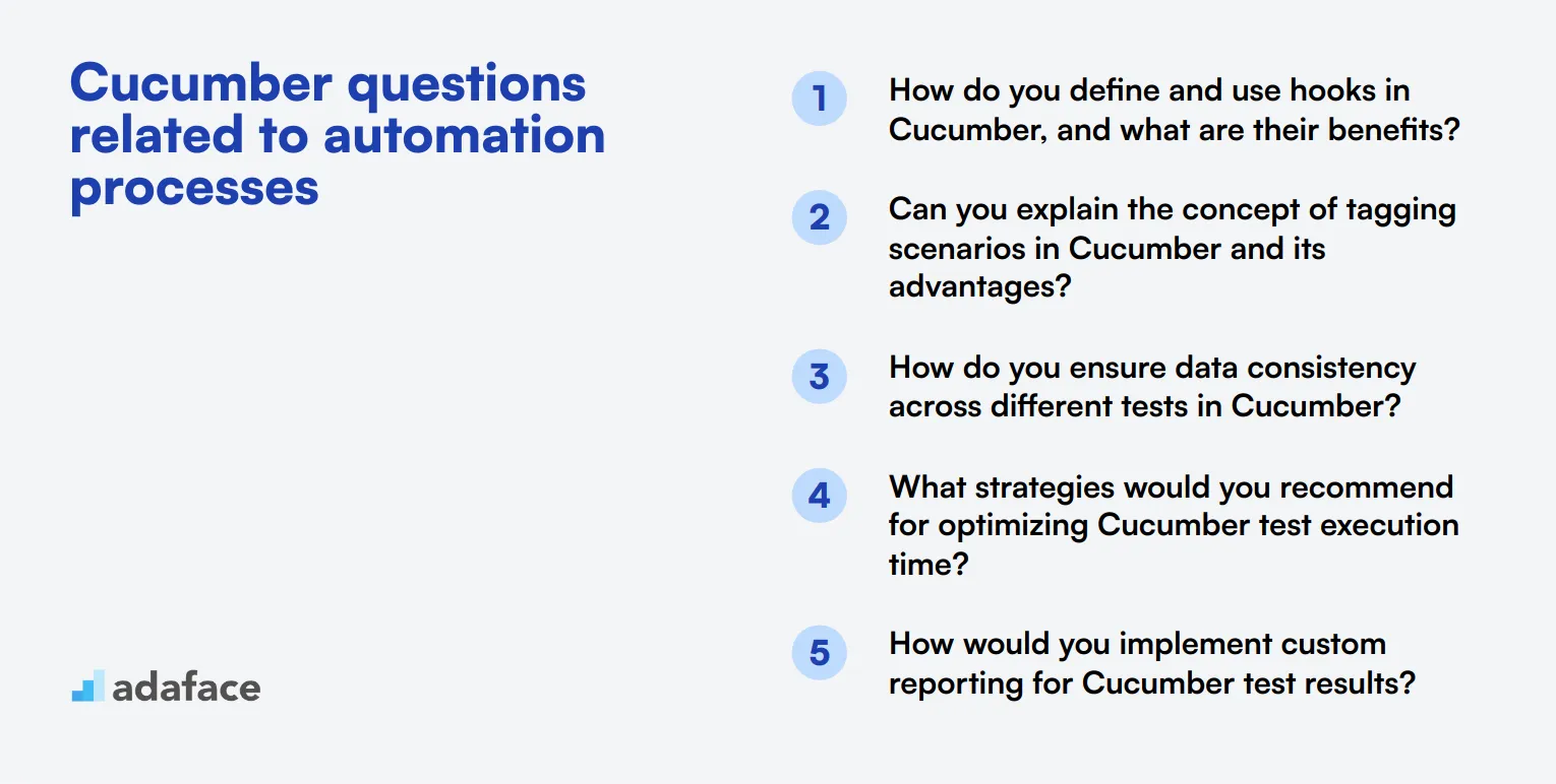 10 Cucumber questions related to automation processes