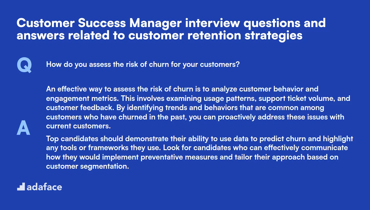 6 preguntas y respuestas de entrevista para Customer Success Manager relacionadas con las estrategias de retención de clientes