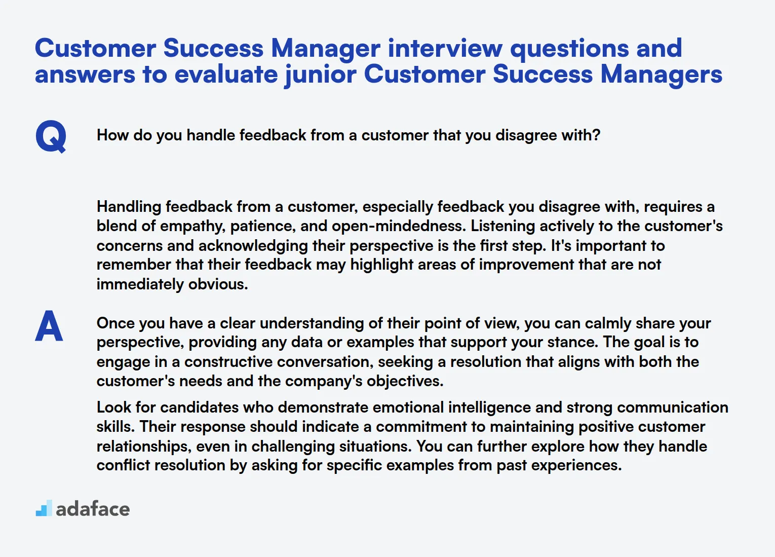 8 preguntas y respuestas de entrevista para Customer Success Manager para evaluar a los Customer Success Managers junior