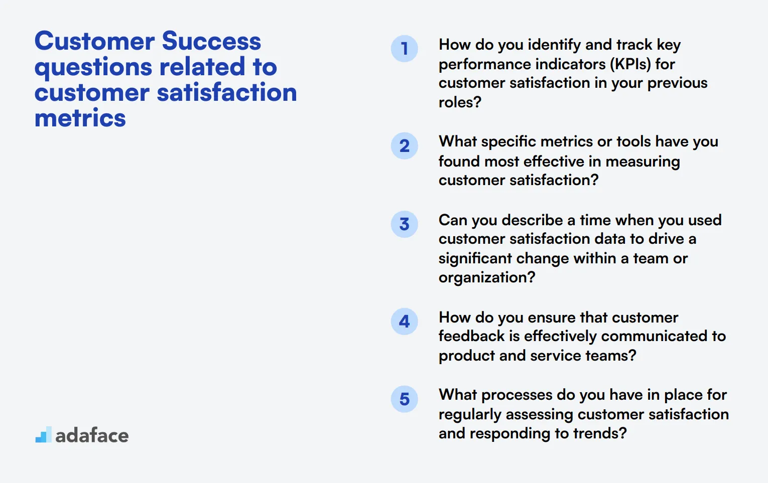 13 Customer Success questions related to customer satisfaction metrics