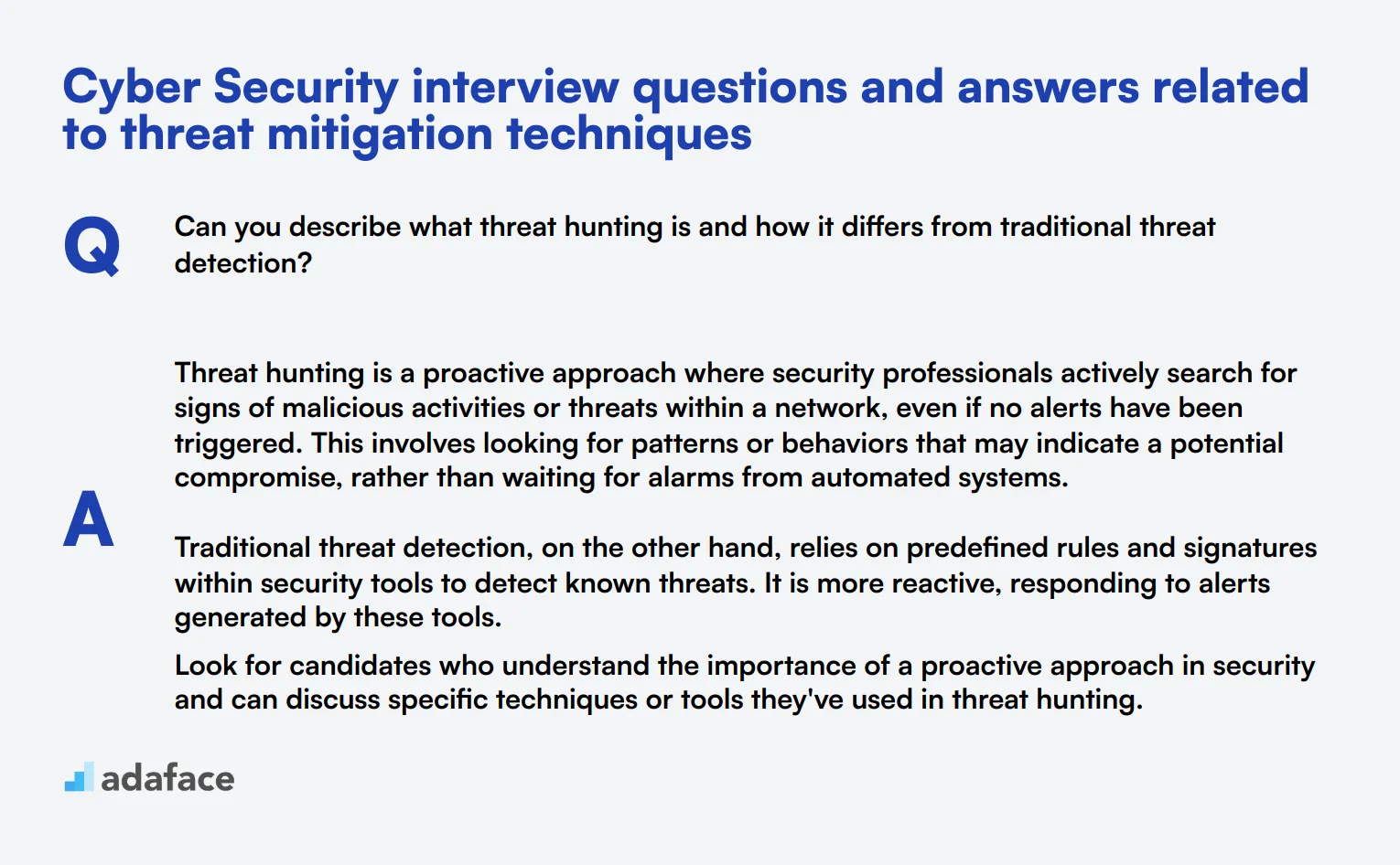 7 Cyber Security interview questions and answers related to threat mitigation techniques