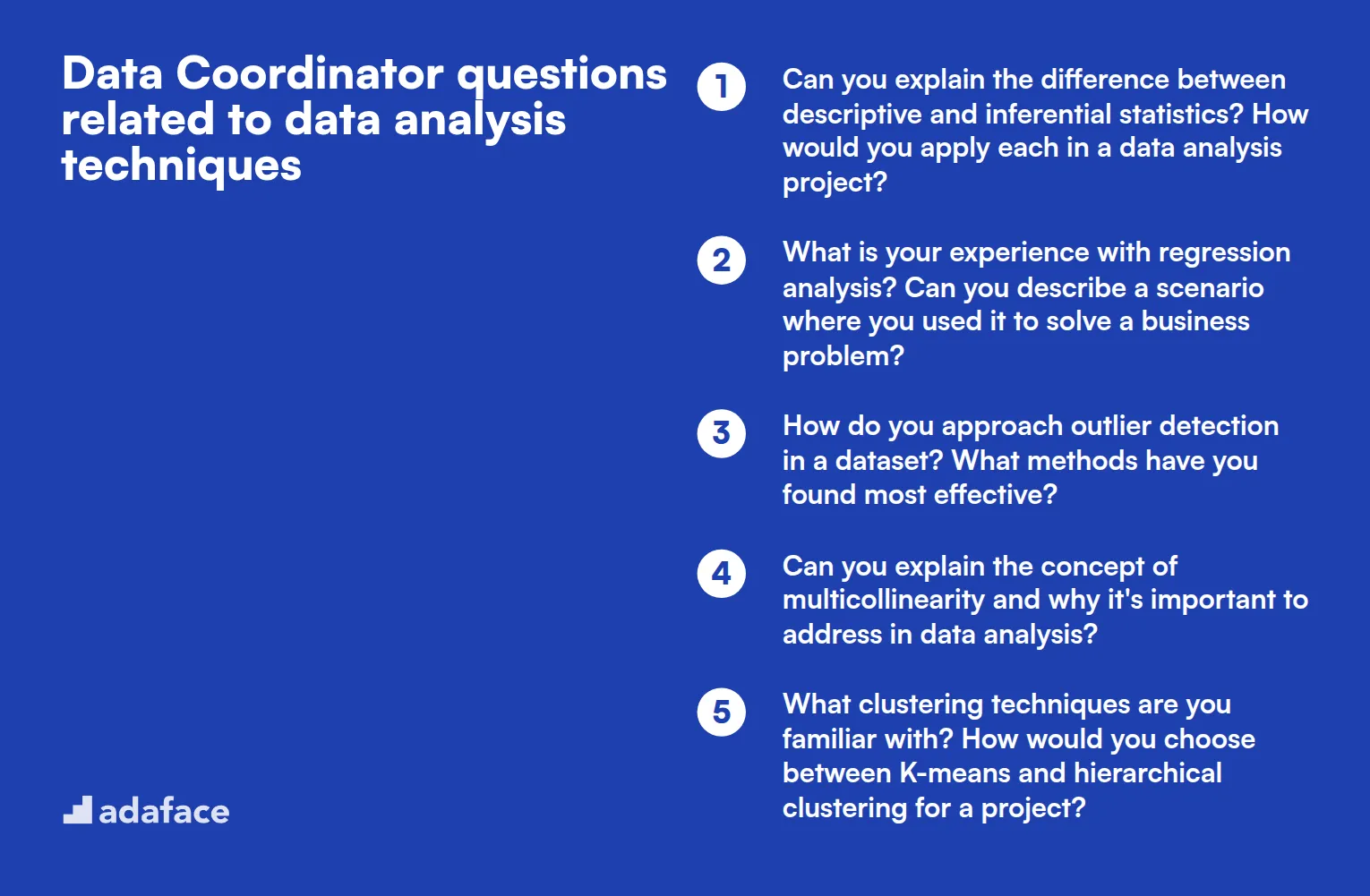 12 Data Coordinator questions related to data analysis techniques