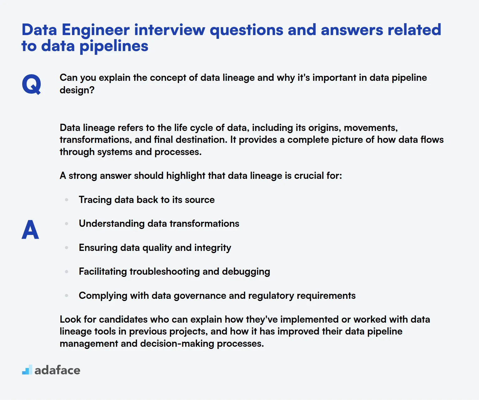 7 Data Engineer interview questions and answers related to data pipelines