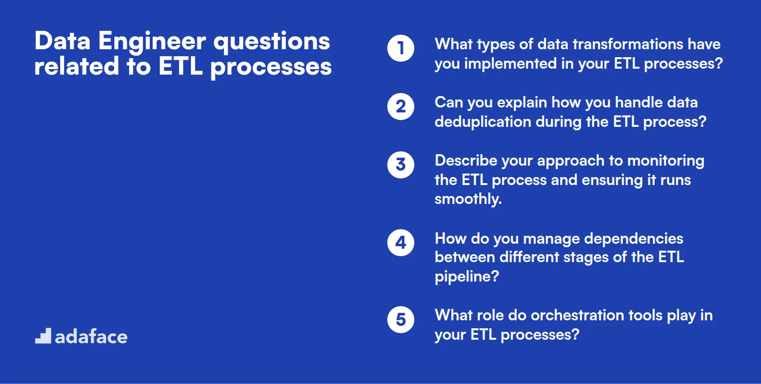 10 Data Engineer questions related to ETL processes