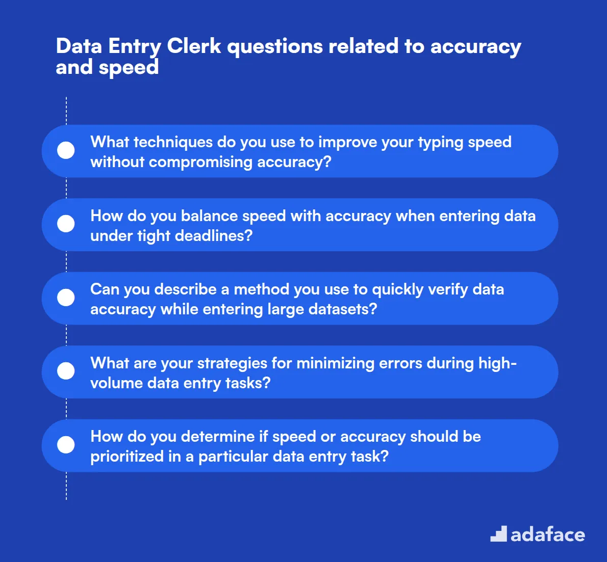 10 Data Entry Clerk questions related to accuracy and speed