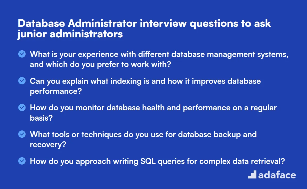 20 Database Administrator interview questions to ask junior administrators