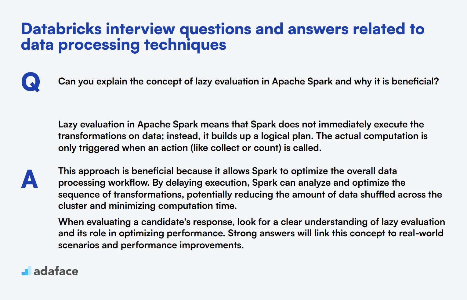 7 Databricks interview questions and answers related to data processing techniques