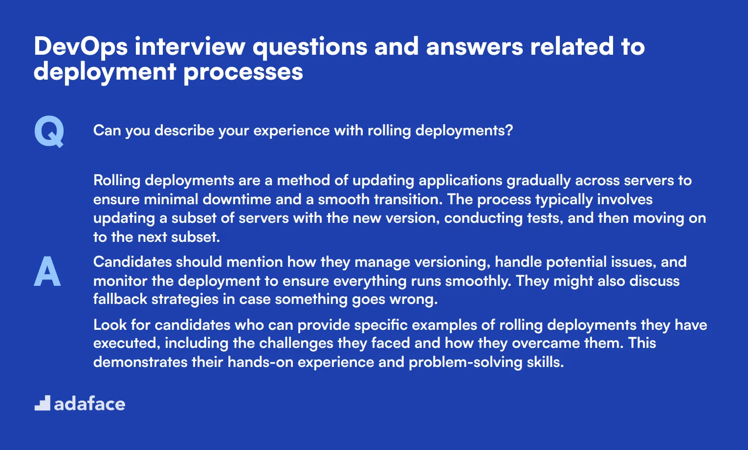 9 DevOps interview questions and answers related to deployment processes