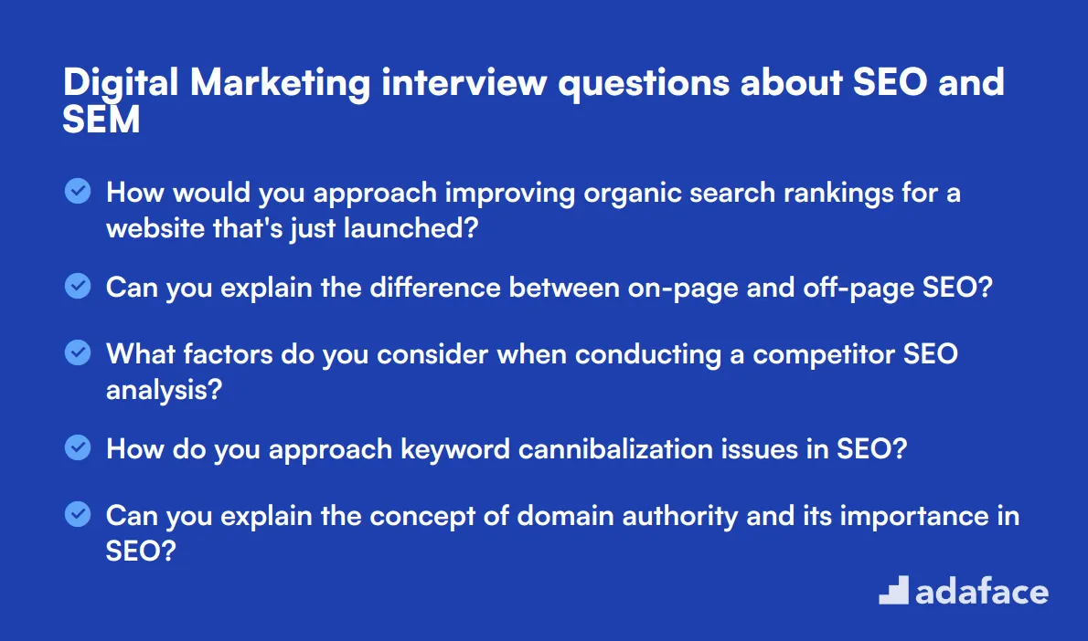 12 Digital Marketing interview questions about SEO and SEM