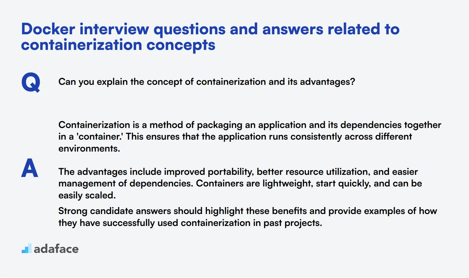 7 Docker interview questions and answers related to containerization concepts