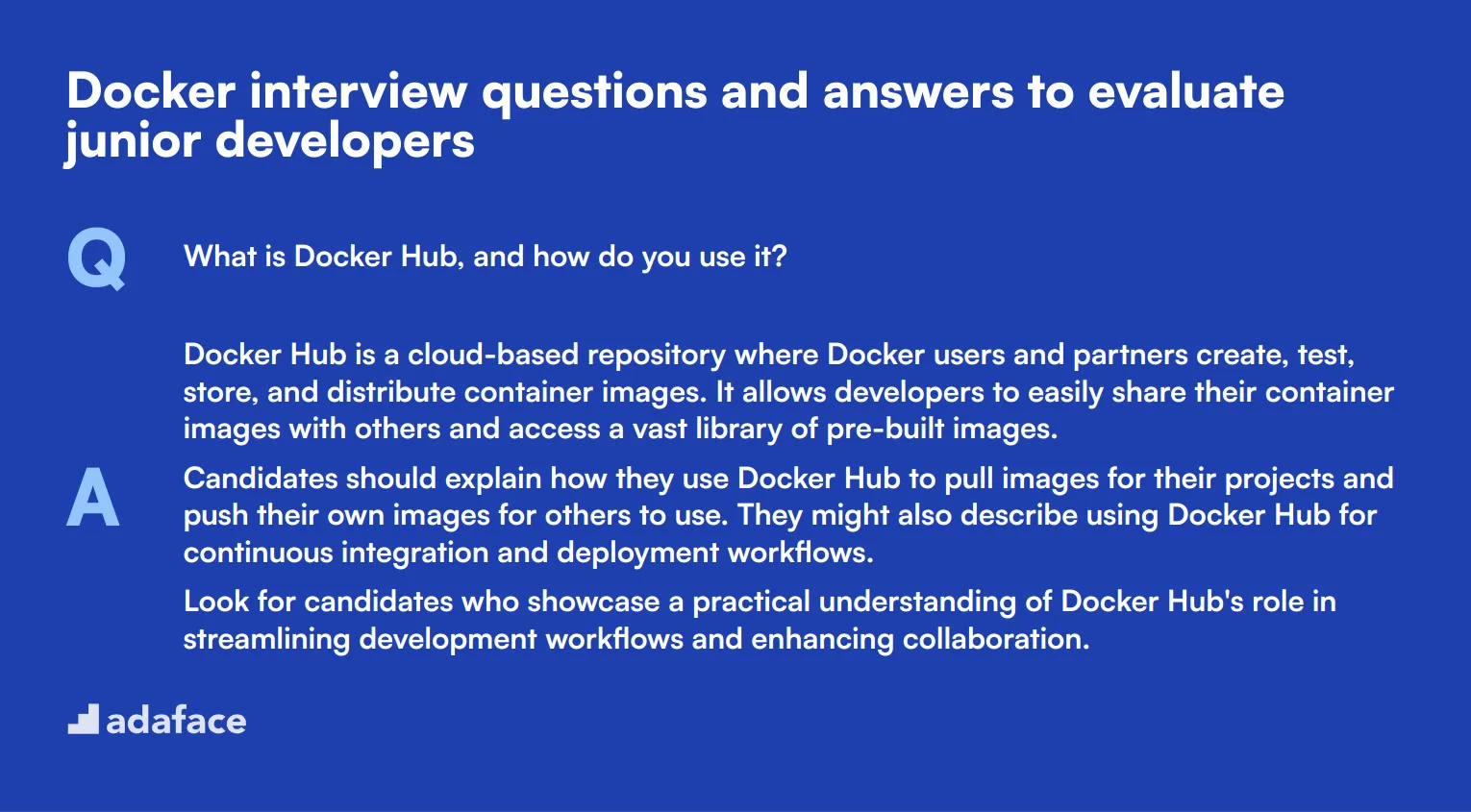 8 Docker interview questions and answers to evaluate junior developers