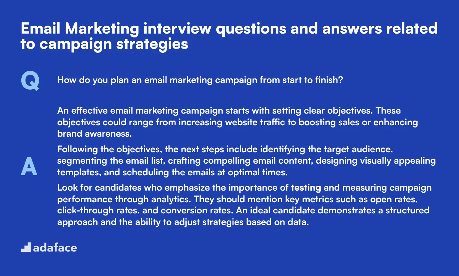 7 Email Marketing interview questions and answers related to campaign strategies