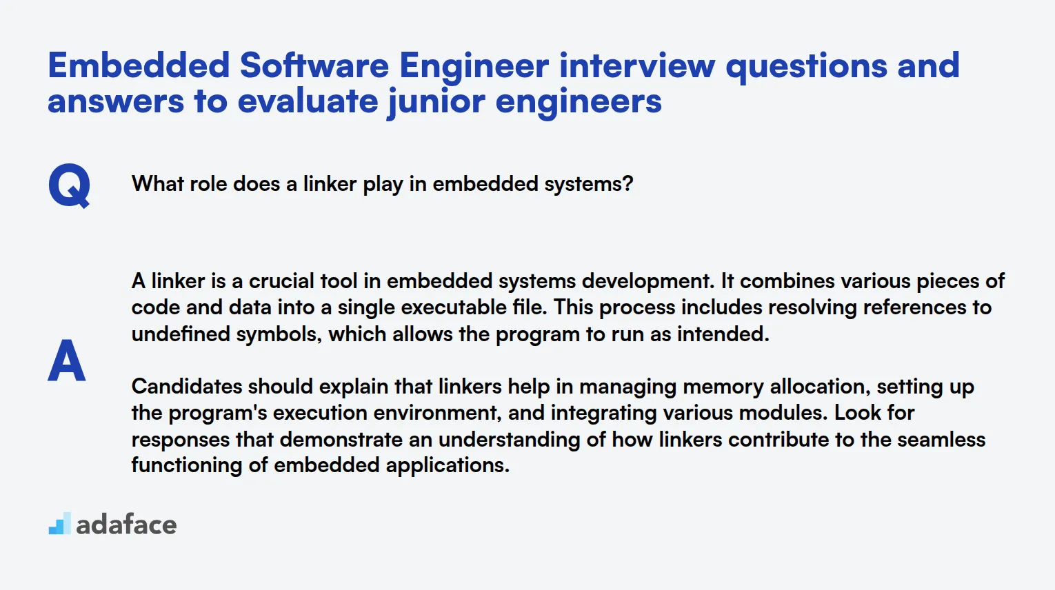 8 Embedded Software Engineer interview questions and answers to evaluate junior engineers