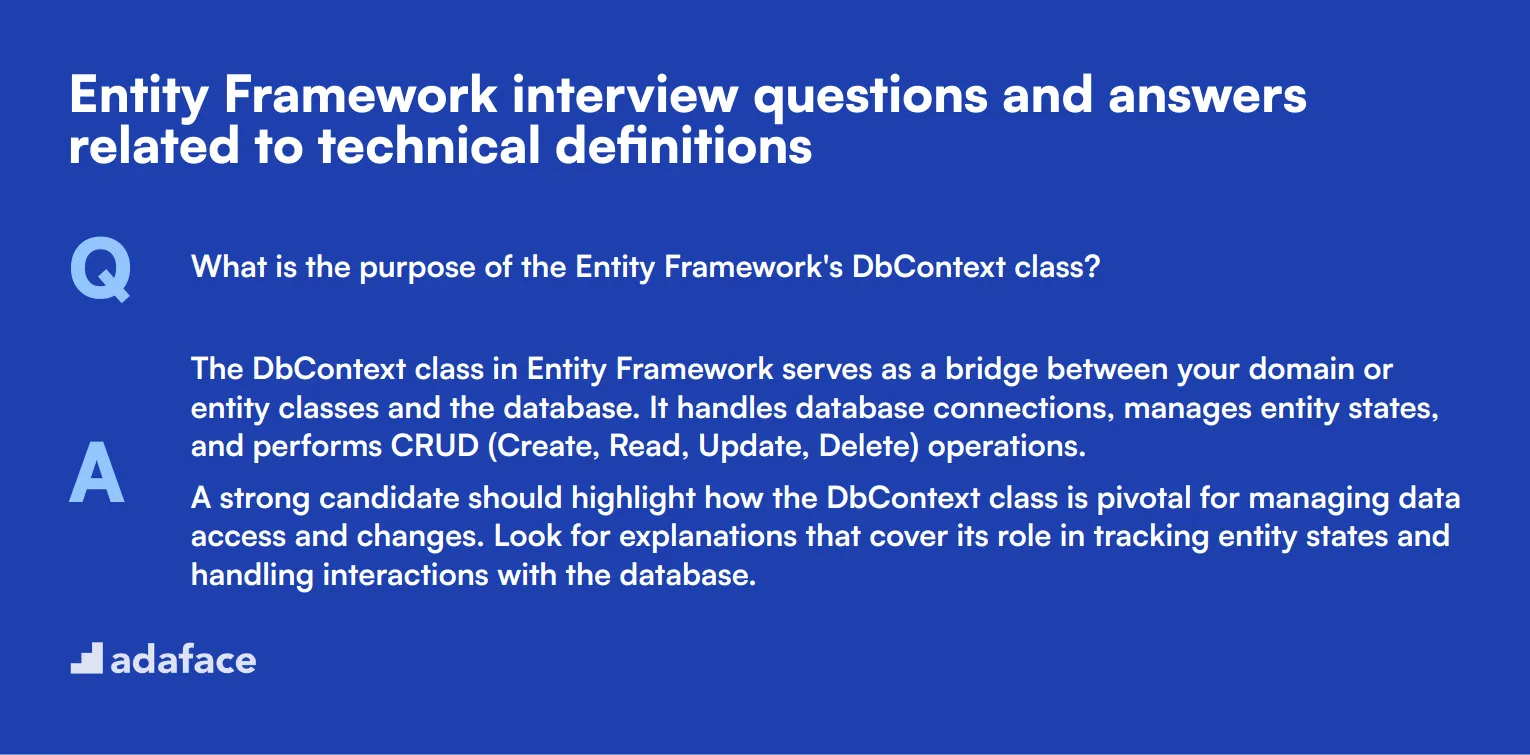 7 Entity Framework interview questions and answers related to technical definitions