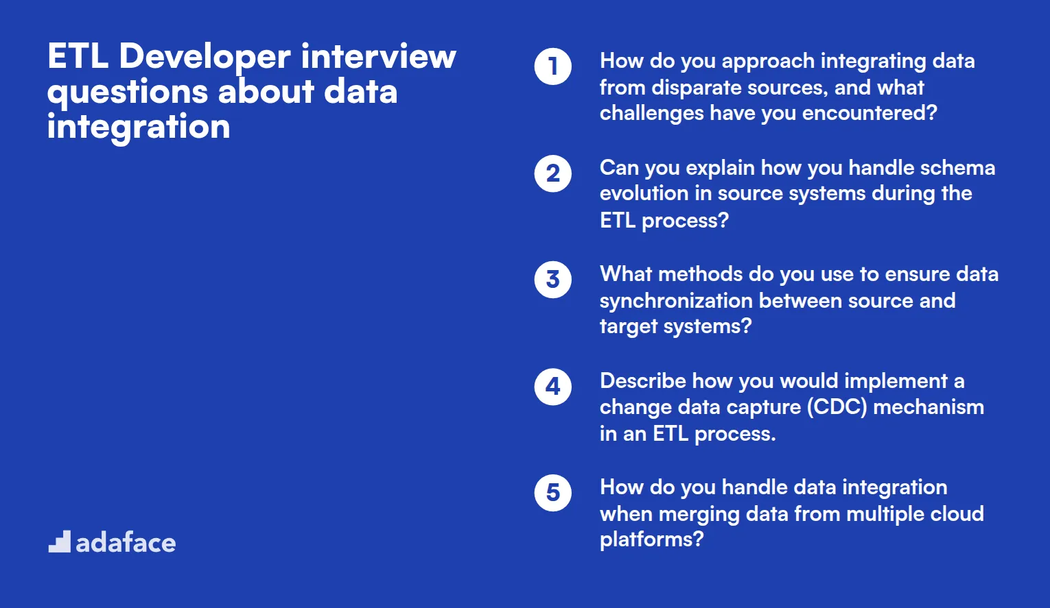 12 ETL Developer interview questions about data integration