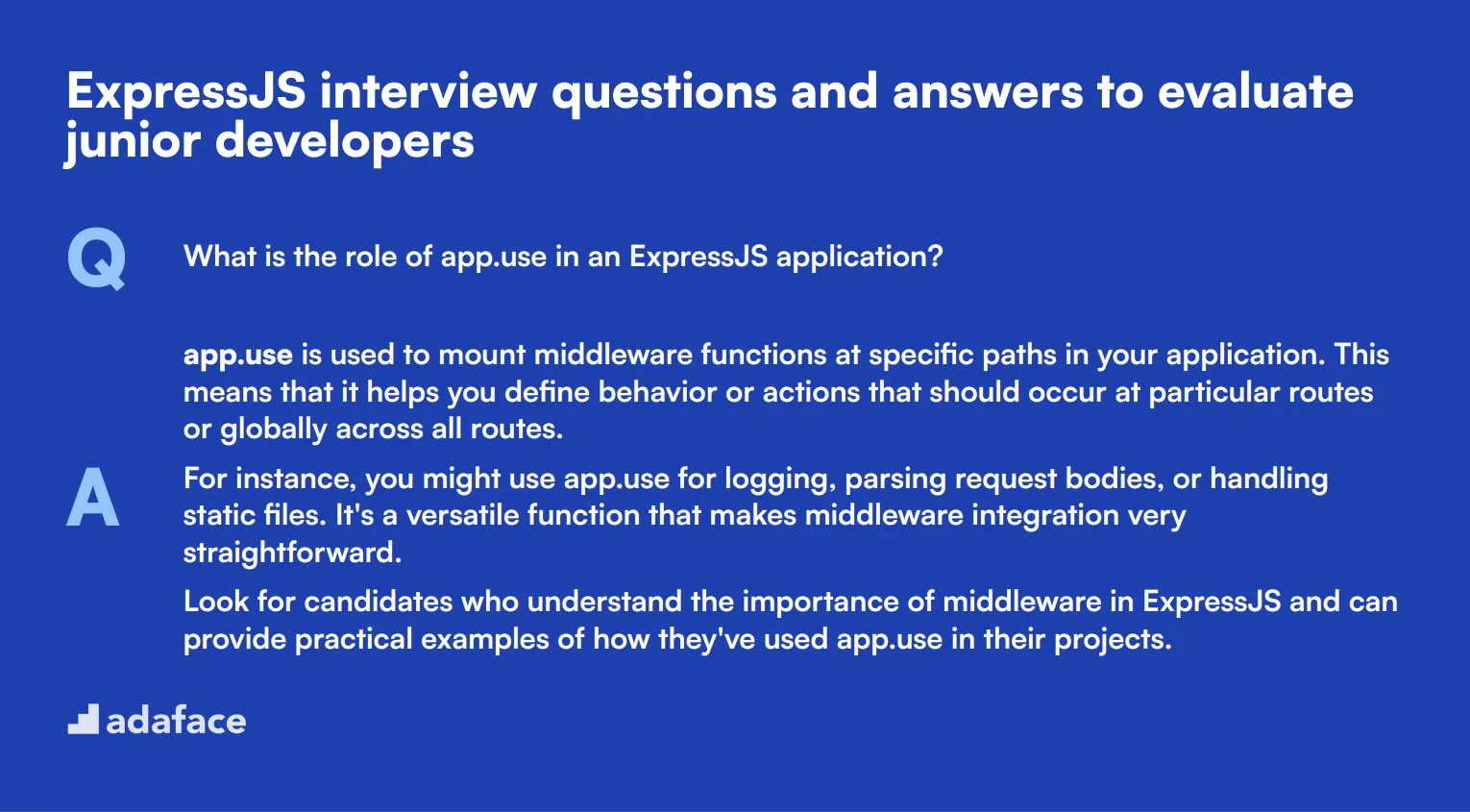 8 ExpressJS interview questions and answers to evaluate junior developers