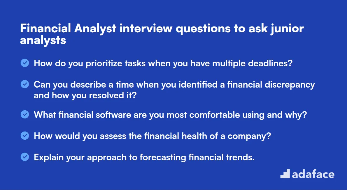 20 Financial Analyst interview questions to ask junior analysts