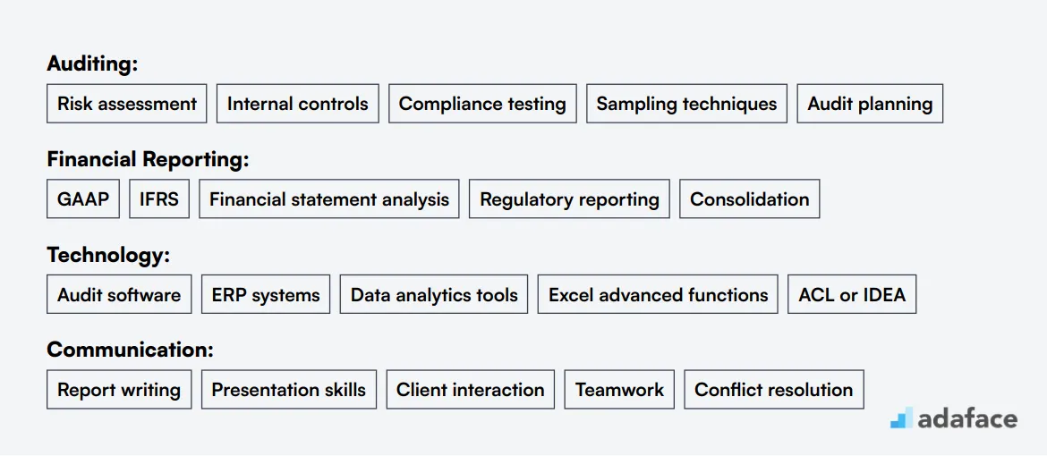 Ideal skills required for Financial Auditor