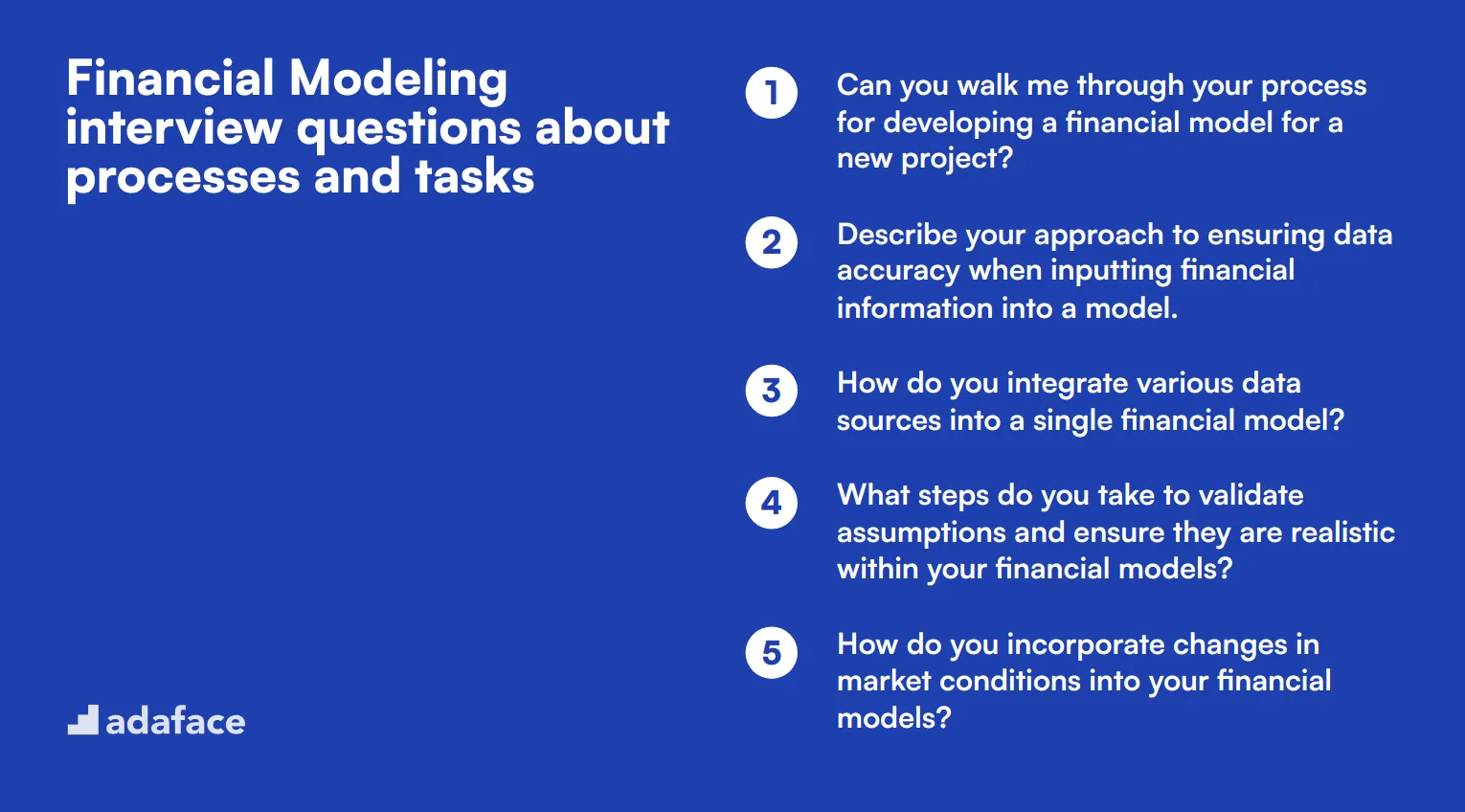 12 Financial Modeling interview questions about processes and tasks