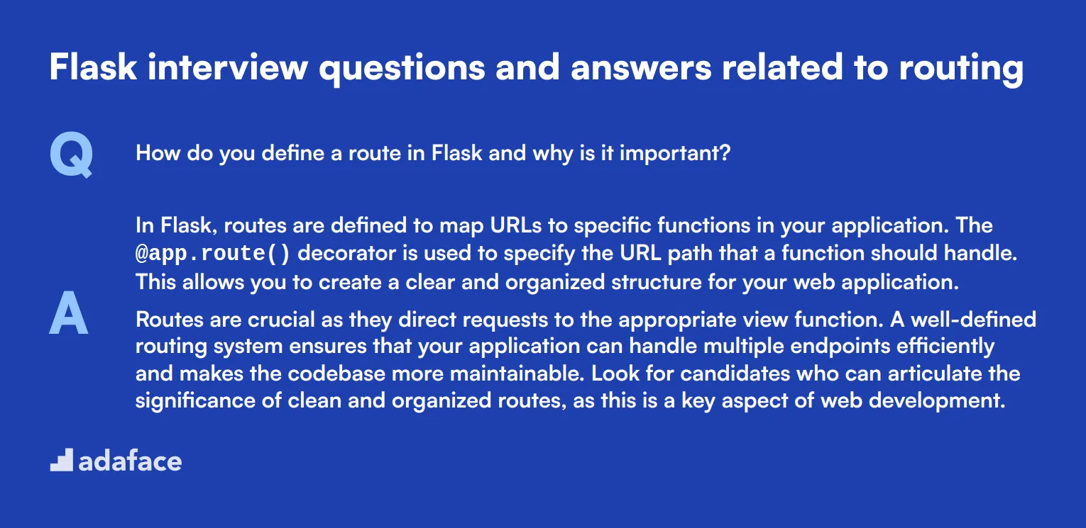 8 Flask interview questions and answers related to routing