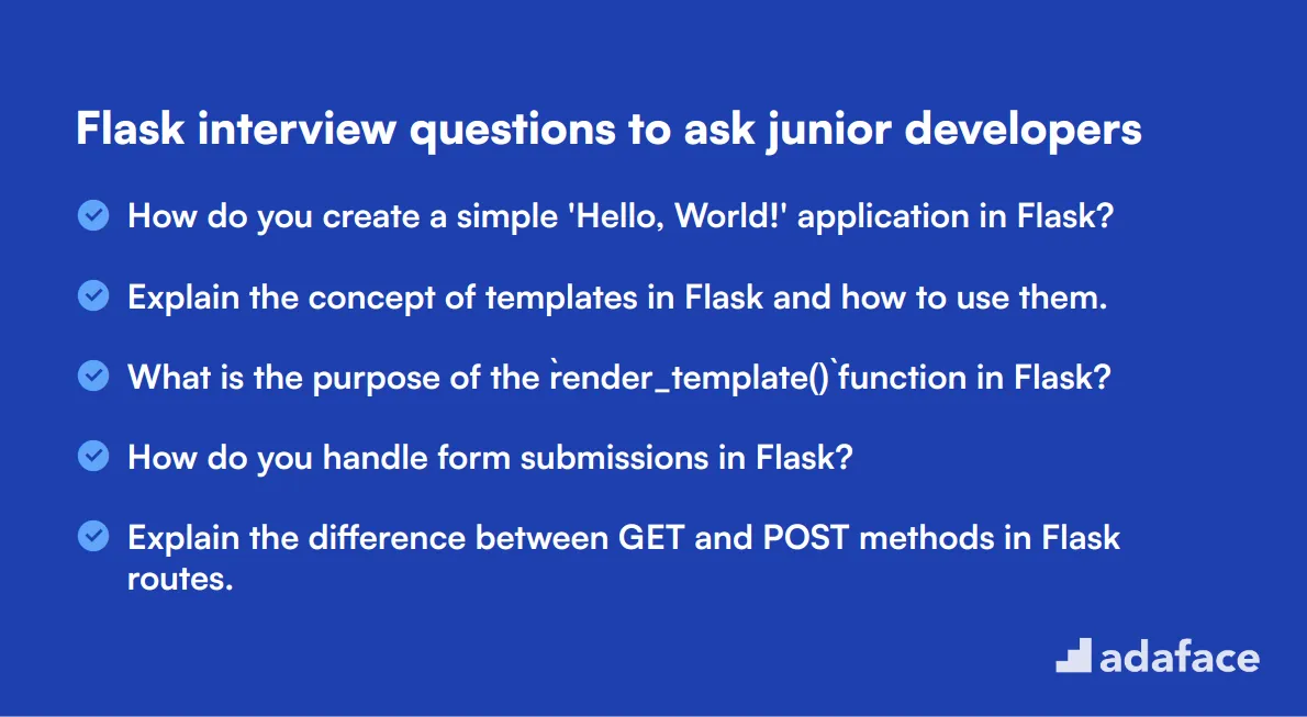 20 Flask interview questions to ask junior developers