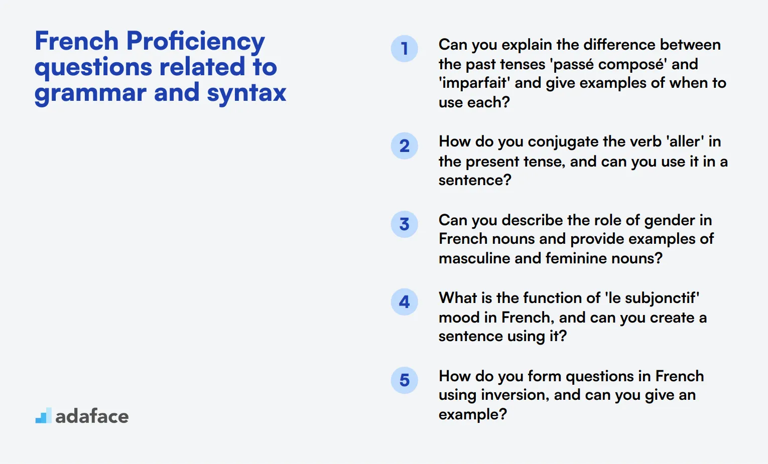 12 French Proficiency questions related to grammar and syntax