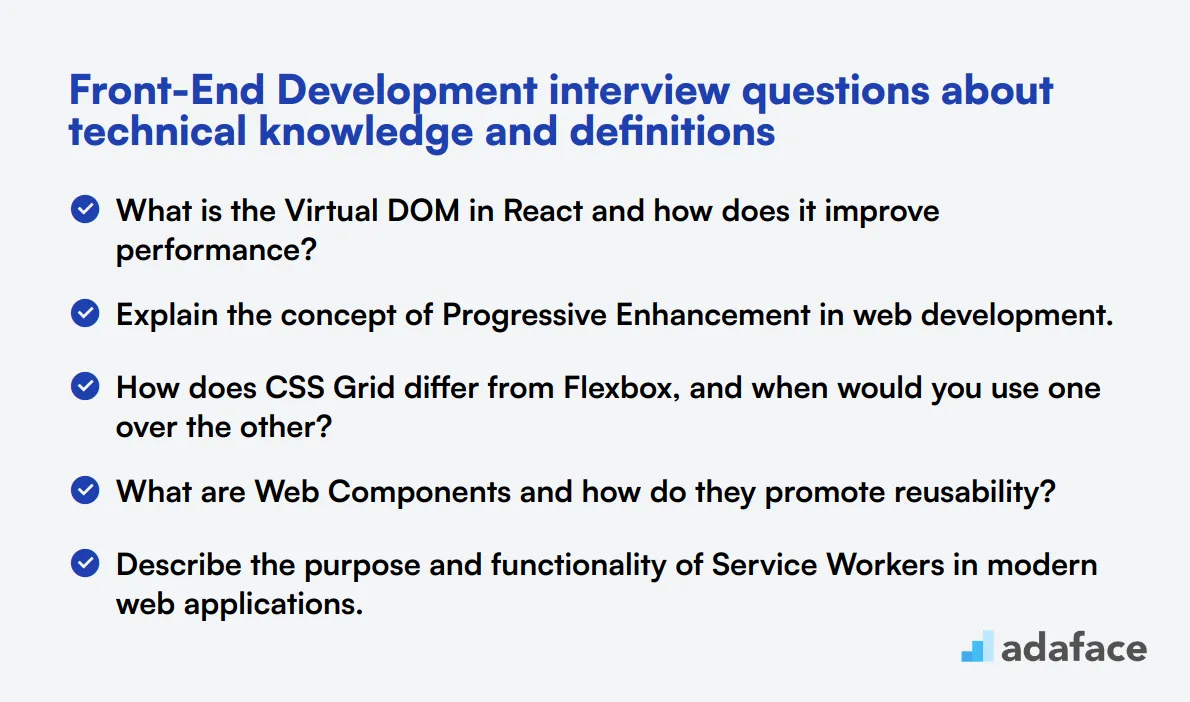 12 Front-End Development interview questions about technical knowledge and definitions