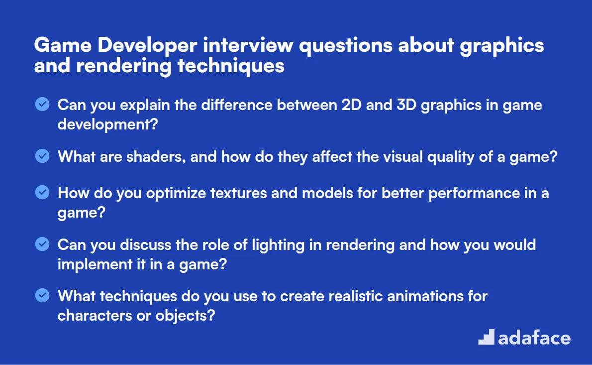 12 Game Developer interview questions about graphics and rendering techniques