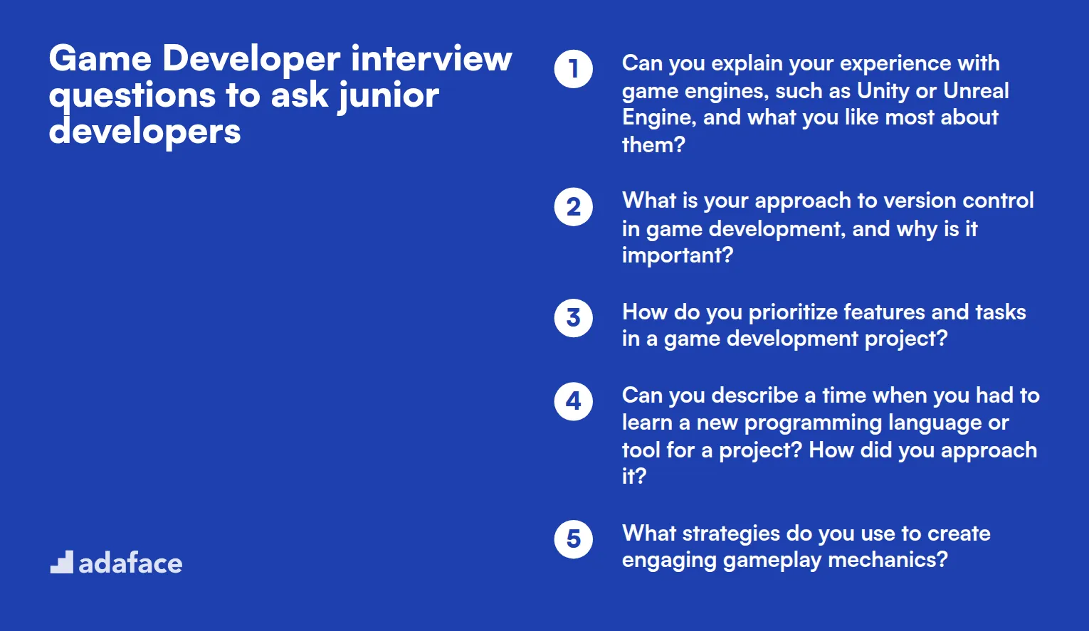 20 Game Developer interview questions to ask junior developers