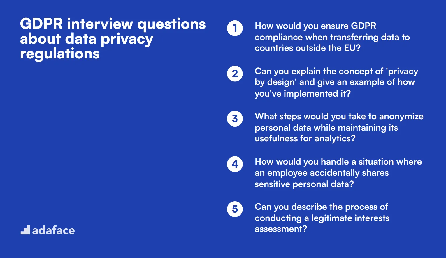 12 GDPR interview questions about data privacy regulations