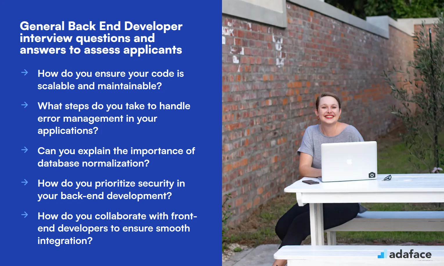 8 general Back End Developer interview questions and answers to assess applicants
