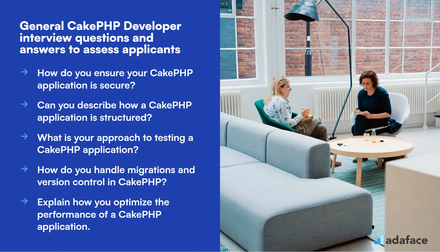 8 general CakePHP Developer interview questions and answers to assess applicants